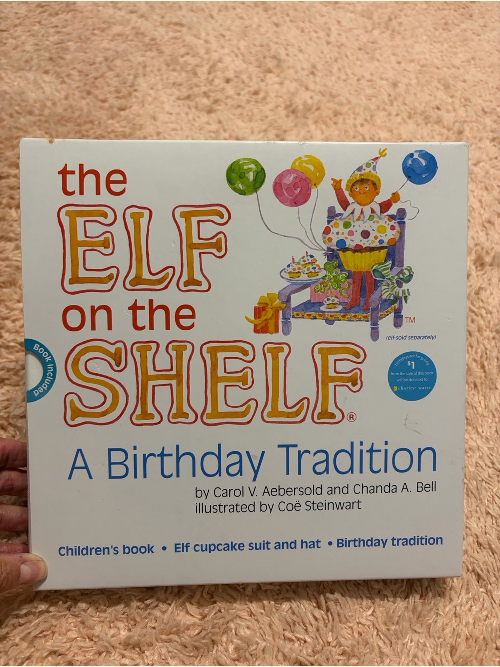 NIB The Elf on the Shelf A Birthday Tradition Boxed set Book, Suit & Hat